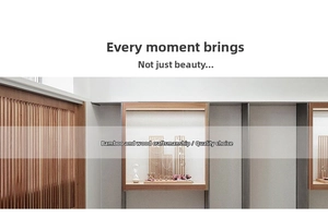 Detail of multi-layered bamboo jewelry display stand for necklaces and pendants