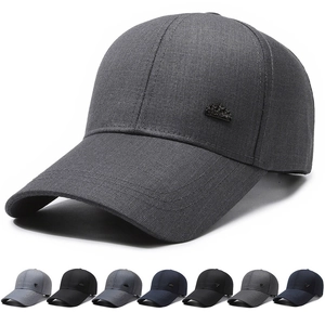 Men Baseball Cap Extended Brim Outdoor Sun Protection Adjustable Metal Buckle Polyester Twill Sports Fishing Hat