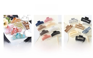Detailed comparison of 11cm matte claw clips in various Morandi colors and styles