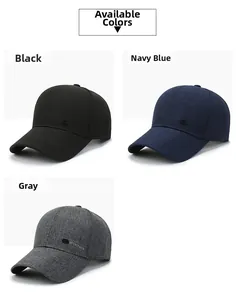 Gros plan sur la texture sergée et le logo SPORTMEN des casquettes de baseball pour hommes