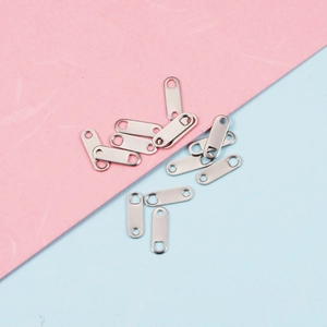 Polished silver stainless steel extension chain pendants for DIY jewelry making