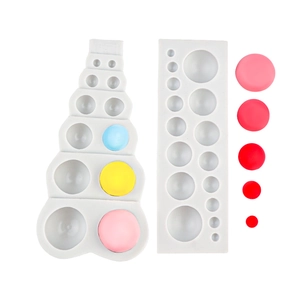 Lot de moules en silicone demi-sphère pour décorations de gâteaux et artisanat DIY