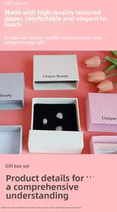 Elegant jewelry gift box set with plush black velvet lining for rings and earrings