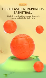 Close-up of mini orange basketballs with high elastic non-porous material for bath play