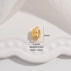 S925 sterling silver magnetic ball clasp for jewelry with 9mm height and 5.6mm width