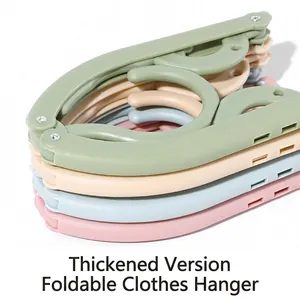 Portable Folding Hangers Plastic Metal Rivets Non-Slip Space Saving For Travel Business Trip Nordic Style