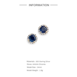 Close-up detail of S925 sterling silver emerald earrings with AAAAA cubic zirconia stones