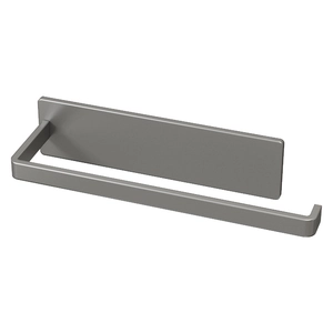 Modern gun grey wall-mounted metal kitchen roll holder and towel rack for cabinets