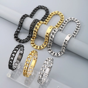Herren Panzerkette Halskette Und Armband Edelstahl Hochglanzpoliert Hip Hop Streetwear Schmuck