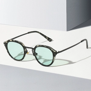 Retro Oval Sunglasses UV400 Protection Metal Frame Vintage Fashion Eyewear For Men Women Outdoor