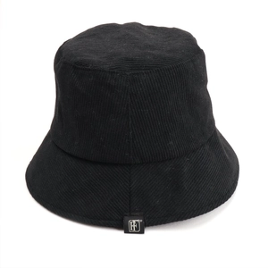 Chapeau Bob En Velours Côtelé Chaud Protection Solaire Pliable Décontracté Pour Femmes Étiquette Broderie