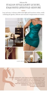 Détail de la robe nuisette en satin bleu sarcelle avec col bénitier et fines bretelles