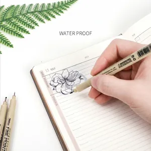 Waterproof fine point drawing pen set for sketching and technical illustration