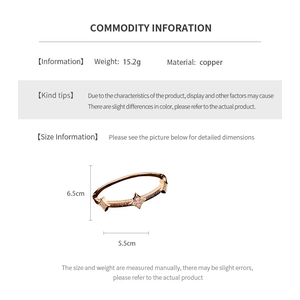 Detailed size specifications for the 18K gold plated starburst cuff bracelet