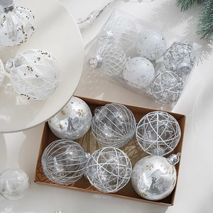Christmas Ball Ornaments Glitter Matte Metallic Hanging Baubles Holiday Xmas Tree Decor Elegant