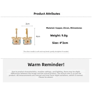 Detail specifications of butterfly drop earrings with cubic zirconia and silver needle