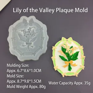 Détail macro du moule en silicone muguet pour plâtre parfumé et travaux en résine époxy