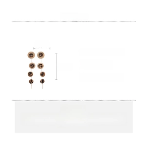 Size guide showing long leopard print leather geometric drop earrings at 17.5cm length