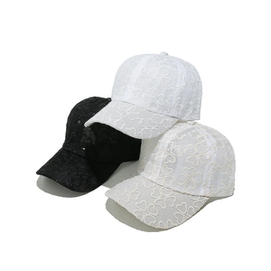 Cappello Da Baseball In Pizzo Da Donna Rete Traspirante Svuotato Trifoglio Floreale Cappello Da Sole All'aperto Moda