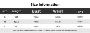 Size chart showing S to L measurements for the zebra print cutout slim fit jumpsuit