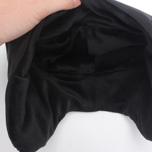 Winter thermal trapper hat with thick black fleece lining for extreme cold protection