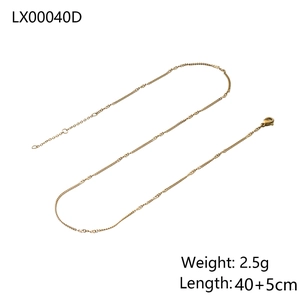 Detailed view of golden titanium steel snake chain with weight and length specifications