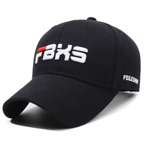 Classic black baseball cap with embroidered FBKS lettering and curved sun visor brim