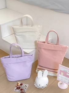 Puffy Padded Nylon Handbag Macaron Color Flip Top Lightweight Tote Bag For Women Daily Casual Minimalist