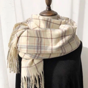 Karierter Schal Für Damen Imitation Kaschmir Dick Warm Winter Schultertuch Mit Fransen Klassischer Karostil