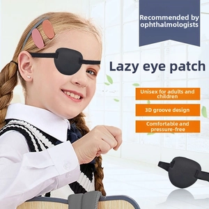 3D contoured eye patch for lazy eye treatment with adjustable strap for kids and adults