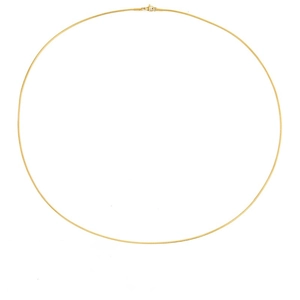 Minimalistische goldene Titanstahl-Rundschlangenkette Halskette für Damen Schmuck