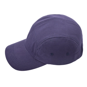 Cappellino a 5 pannelli classico viola scuro in twill di cotone per sport all'aperto