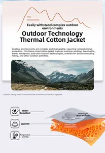 Cross-section detail of graphene jacket with water-repellent and thermal layers