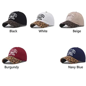 Casquettes de baseball Brooklyn en cinq couleurs avec visières léopard et broderies