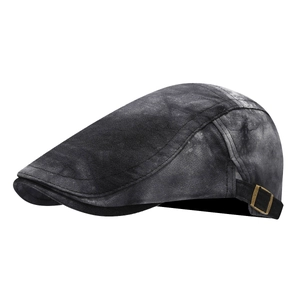 British vintage tie-dye ivy cap for men and women featuring adjustable side bronze buckle