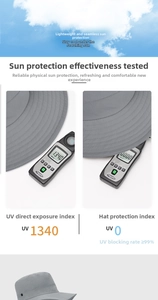 Macro detail showing UV protection fabric test with 99% ultraviolet blocking rate