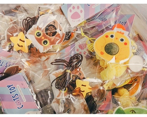 Wholesale bulk pack of colorful plush cat toys with feathers and catnip balls in packaging