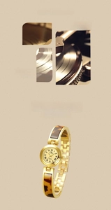 Macro view of vintage gold watch featuring amber tortoise shell links and Roman numerals