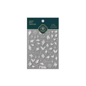 3D embossed white butterfly and floral nail art stickers TS-3621 with tassel patterns