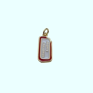 Exquisite gold-plated Merry Christmas tree pendant with cubic zirconia and red enamel