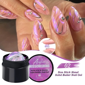 Makroaufnahme von 02 Solid Builder Nail Gel mit Antihaft-Textur für 3D Nageldesign