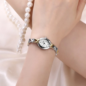 Orologio al quarzo da donna GEDI con quadrante ovale bicolore e cinturino a catenella