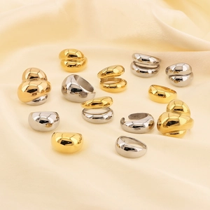 Chunky Dome Ring 18K Gold Plated Stainless Steel Minimalist Exaggerated Mirror Polished Geometric Fashion Jewelry For Women Men
