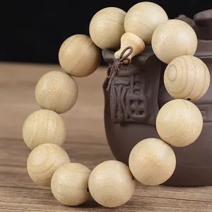 Bracelet De Perles De Prière En Bois De Camphrier Naturel Rosaire Méditation Bouddhiste Style Ethnique Pour Hommes Femmes
