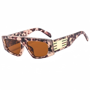 Stylish oversized tortoiseshell sunglasses with brown lenses and golden temple accents