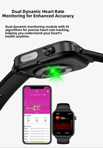 Macro view of ET570 smartwatch green optical sensors for real-time heart rate monitoring