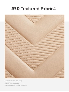 Detailed macro shot of 3D V-shaped textured quilted leather in elegant beige