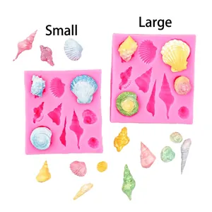 Ocean Shell Scallop Shape Silicone Mold For Fondant Chocolate Cake Decorating DIY Baking Craft Tool