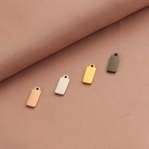 Rectangular Blank Pendant Tags 304 Stainless Steel Mirror Polished For Jewelry Making DIY Bracelets Necklaces Engravable