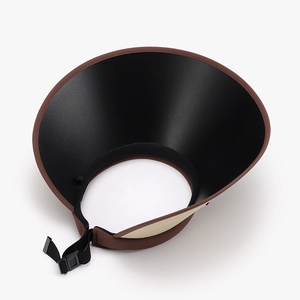 UV protection sun visor hat with wide brim and adjustable buckle for outdoor travel